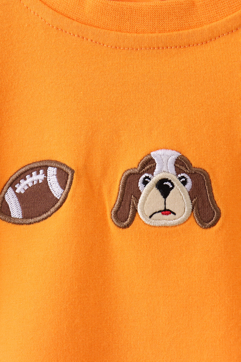 Bulldog orange brodé football Tennessee