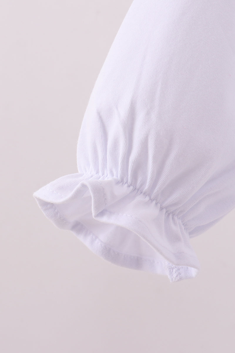 Haut en molleton blanc de première qualité avec appliqué chiot du Tennessee