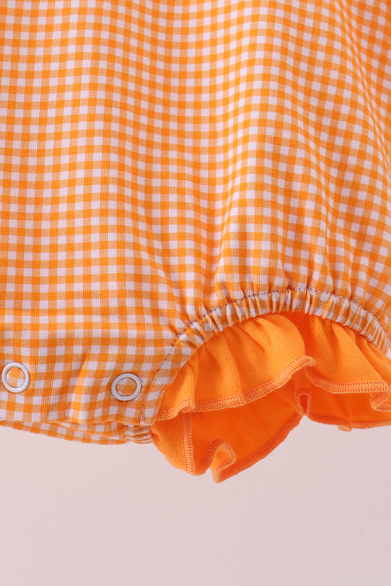 Bulle brodée froufrous vichy chiot football Orange Tennessee de qualité supérieure