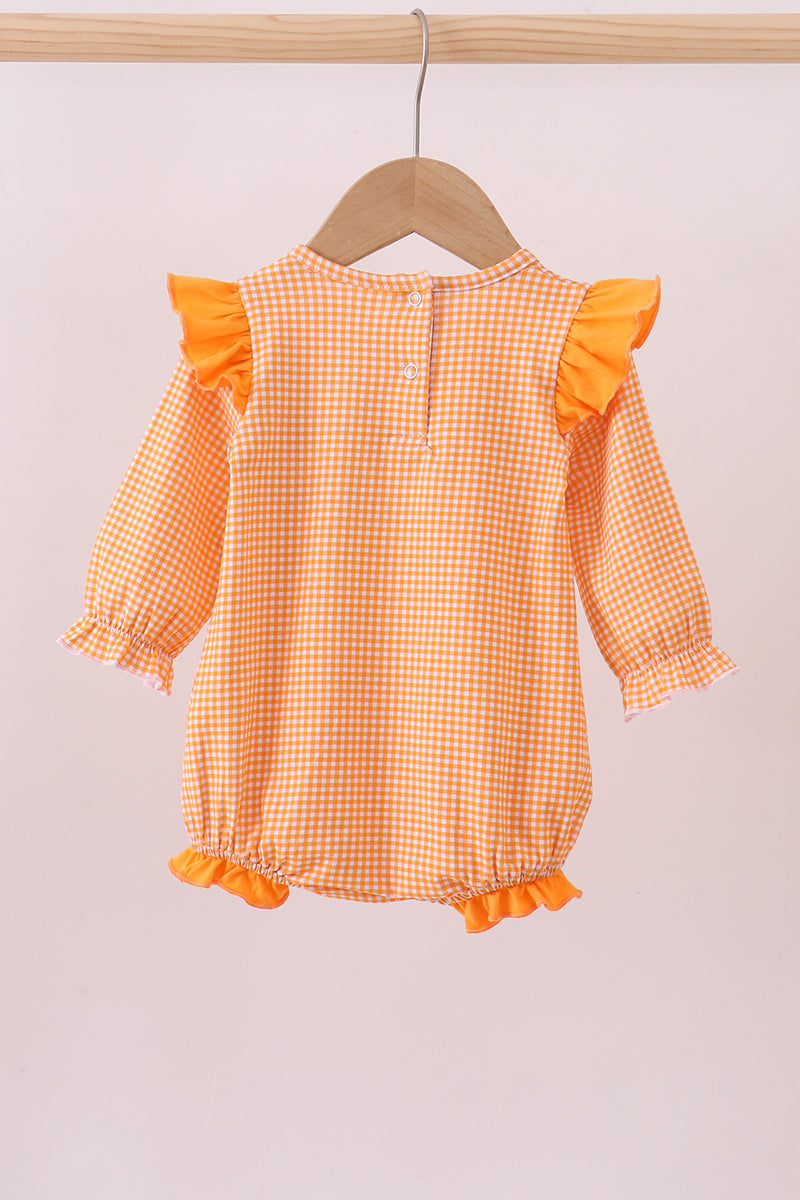 Bulle brodée froufrous vichy chiot football Orange Tennessee de qualité supérieure