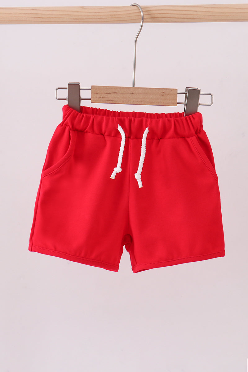 Shorts rouges premium à cordon de serrage