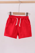 Shorts rouges premium à cordon de serrage