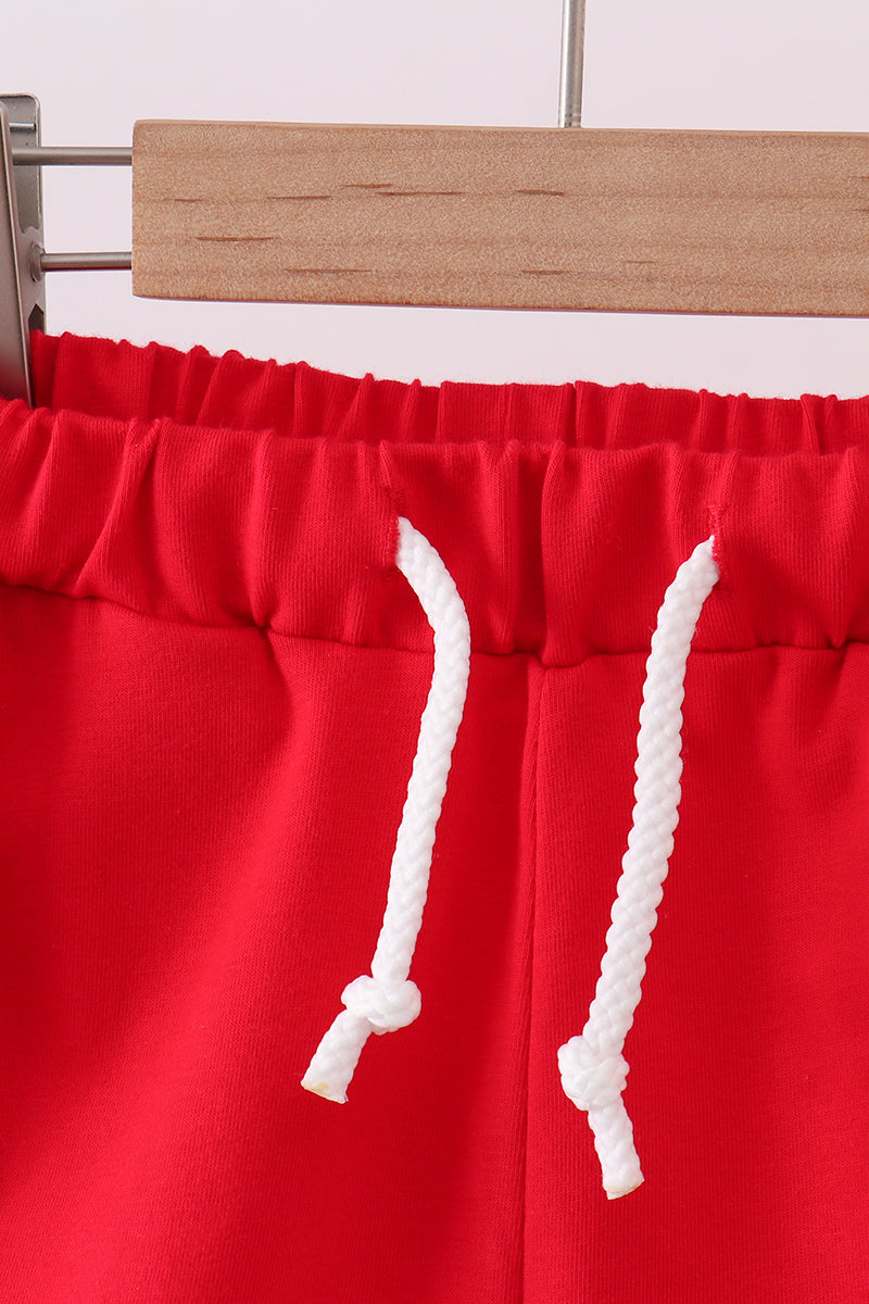 Shorts rouges premium à cordon de serrage