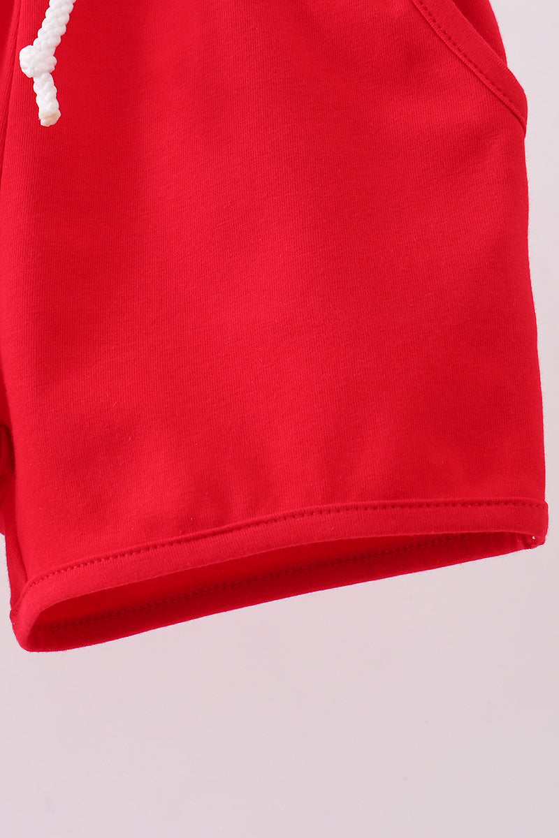 Shorts rouges premium à cordon de serrage