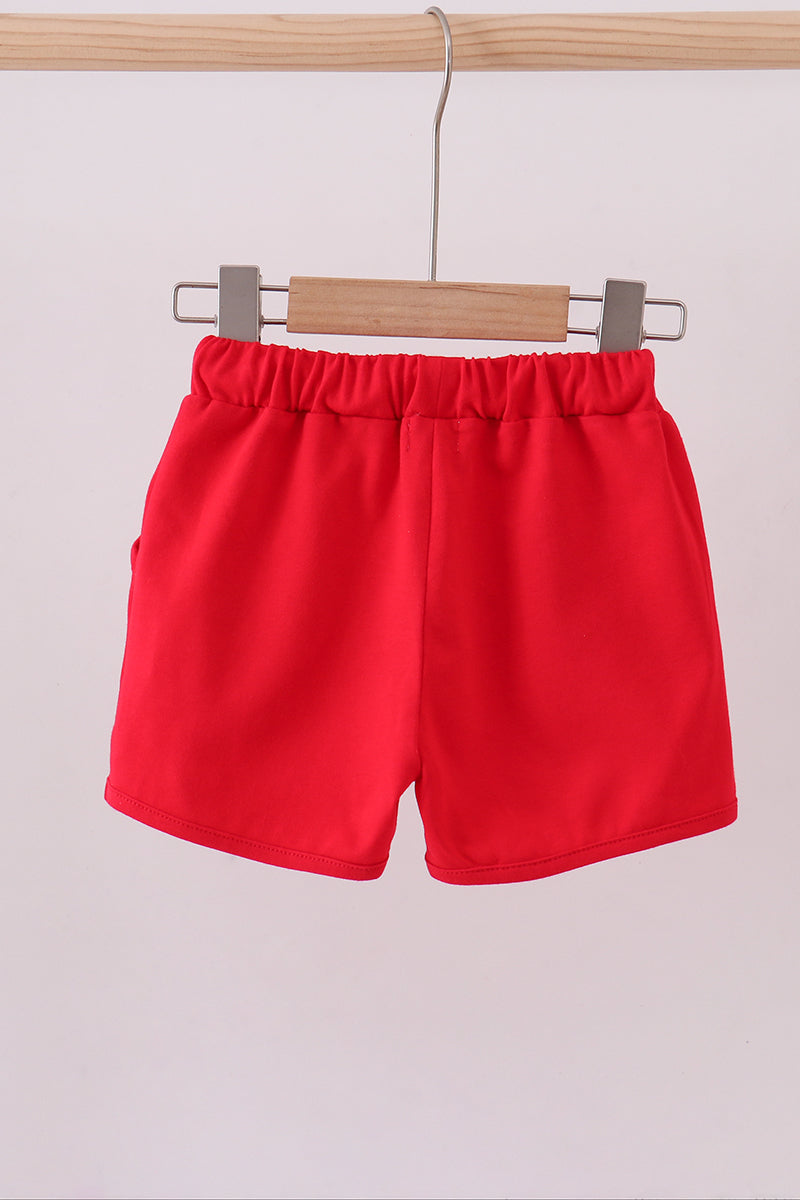 Shorts rouges premium à cordon de serrage