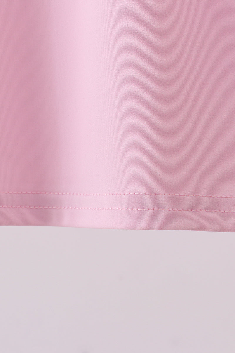 Débardeur rose en maille à col, pour tous les jours