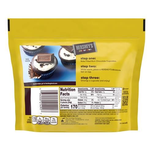 Hersheys Miniatures Bonbons au chocolat assortis, paquet familial, 295 g