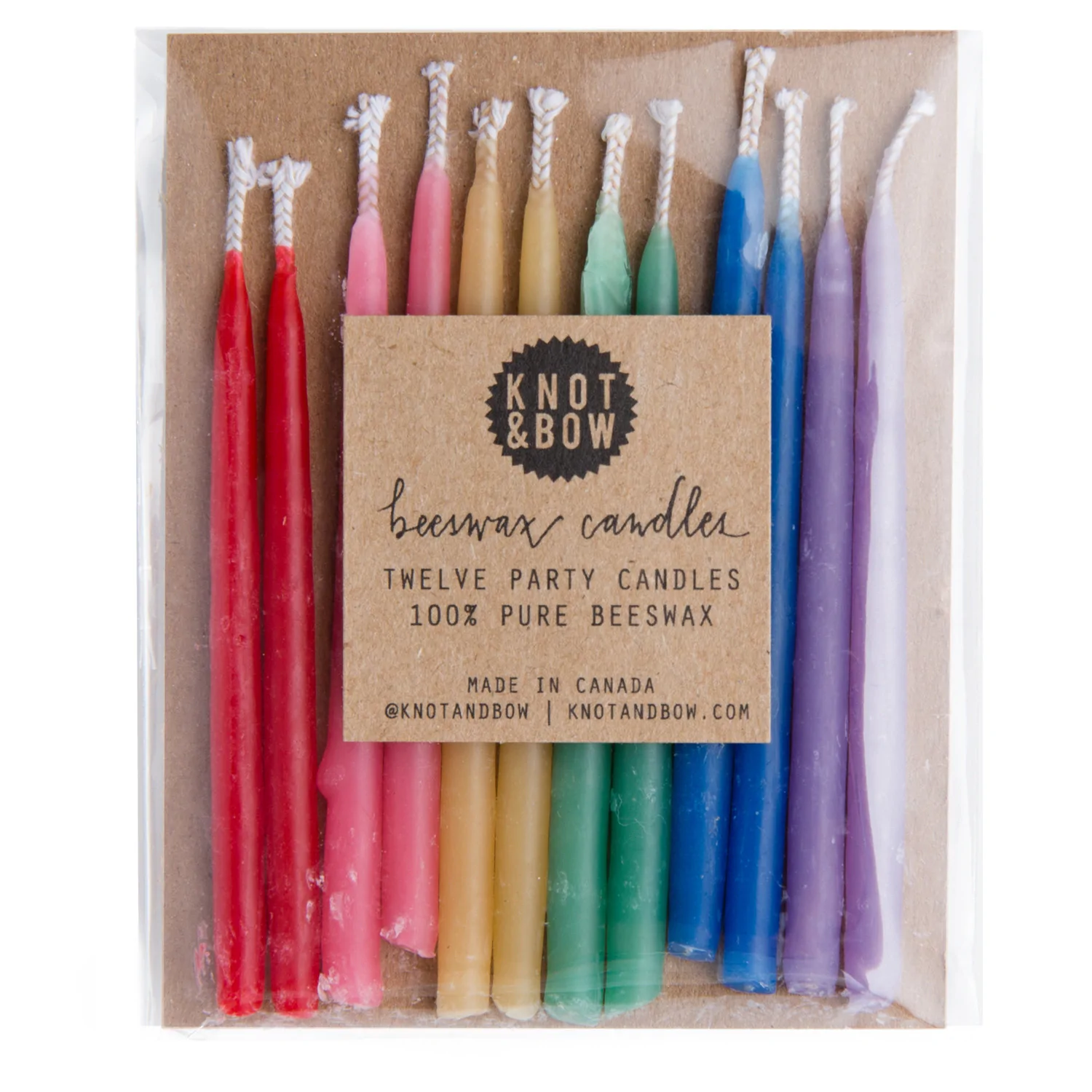 Knot & Bow – Bougies en cire d'abeille (12 p.)