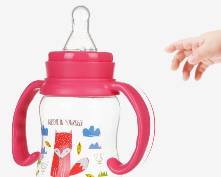 Biberon Durable pour Bébé, Tasse d'Alimentation avec Poignée, Tétine de Haute Qualité