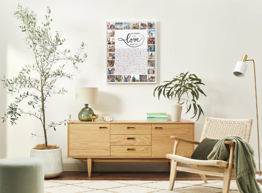 80 Things We Love About You – 80th Birthday Wall Art Canva Template