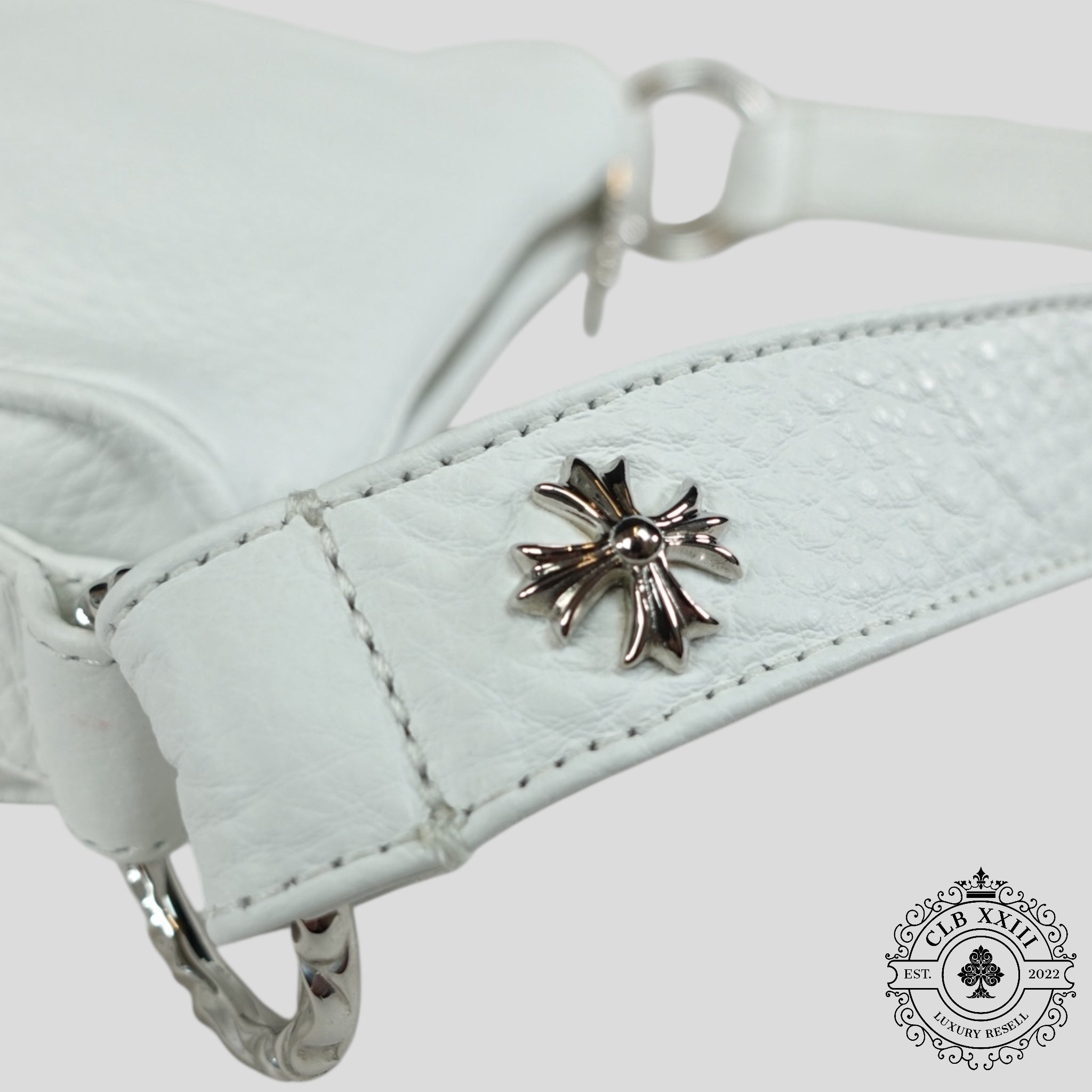 Sac en forme de pépite de poulet Chrome Hearts, couleur blanche