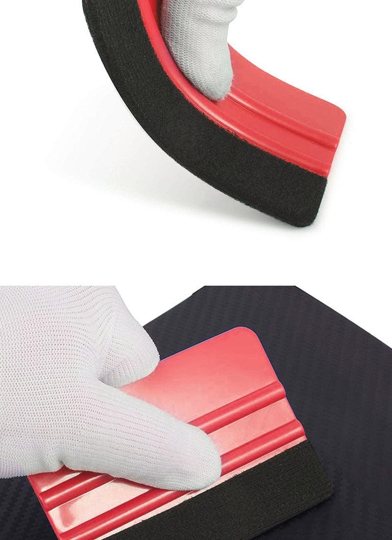 7/13pcs Outils d'Emballage de Film Vinyle de Voiture Kit Raclette de Film Autocollant de Voiture Kit de Raclette en Feutre de Voiture Couteau Décalque Plaste Accessoires