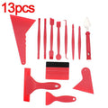 7/13pcs Outils d'Emballage de Film Vinyle de Voiture Kit Raclette de Film Autocollant de Voiture Kit de Raclette en Feutre de Voiture Couteau Décalque Plaste Accessoires