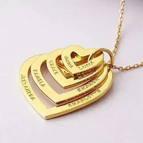 Collier Cœur Mamie, Bijoux Personnalisés pour Grand-mère, Collier Nana