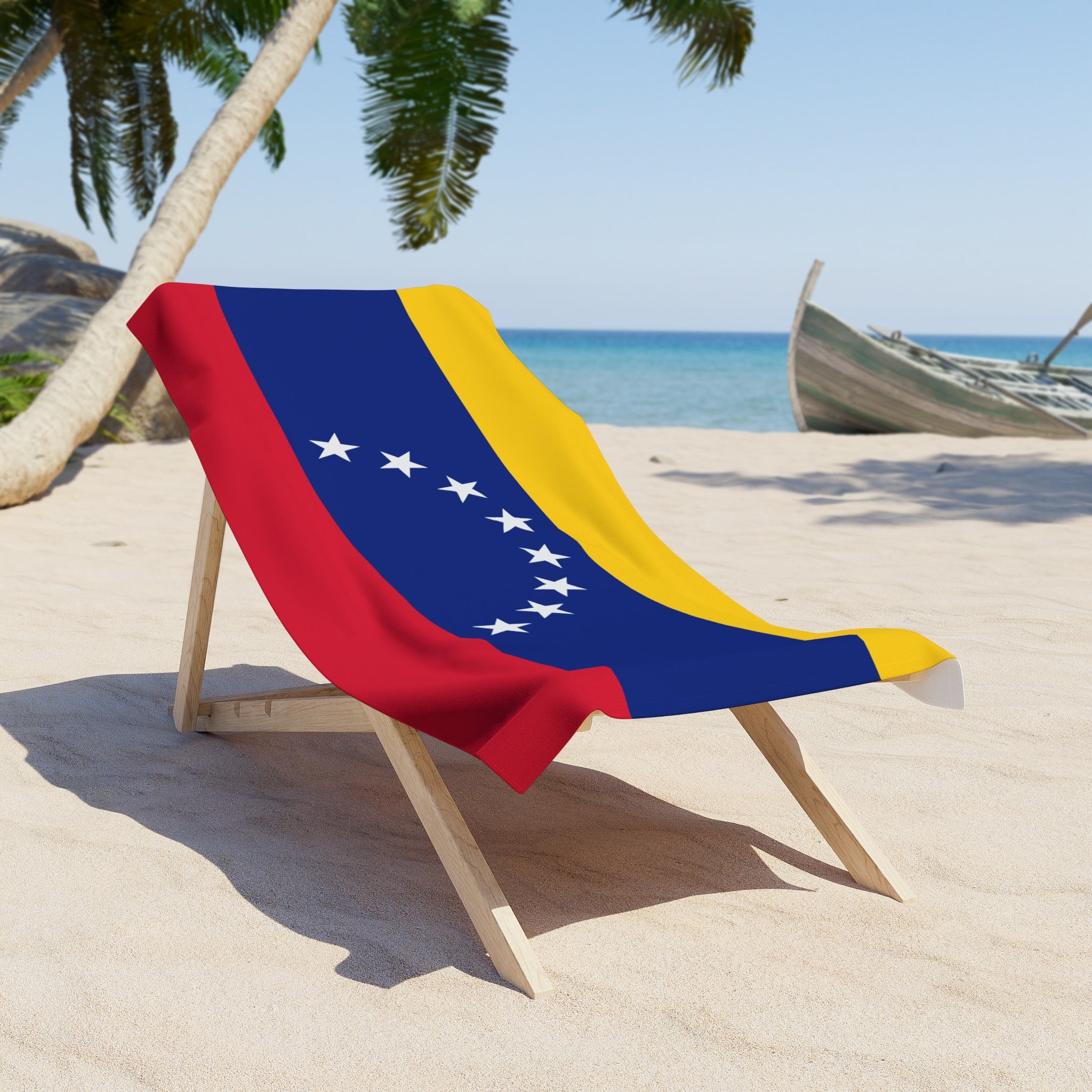 Serviette de plage drapeau du VENEZUELA | Qualité et longue durée - 2 tailles | Fierté vénézuélienne | Cadeau pour les Vénézuéliens