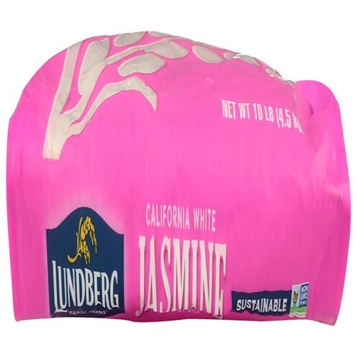 Lundberg Family Farms - Riz Jasmin Blanc, Riz en Vrac à Grains Longs de Qualité Supérieure, Texture Non Collante, Cultivé en Californie, Saveur Légère et Beurrée, Arôme Agréable, Sans Gluten, Sans OGM, Végétalien, Casher (4,5 kg) -
