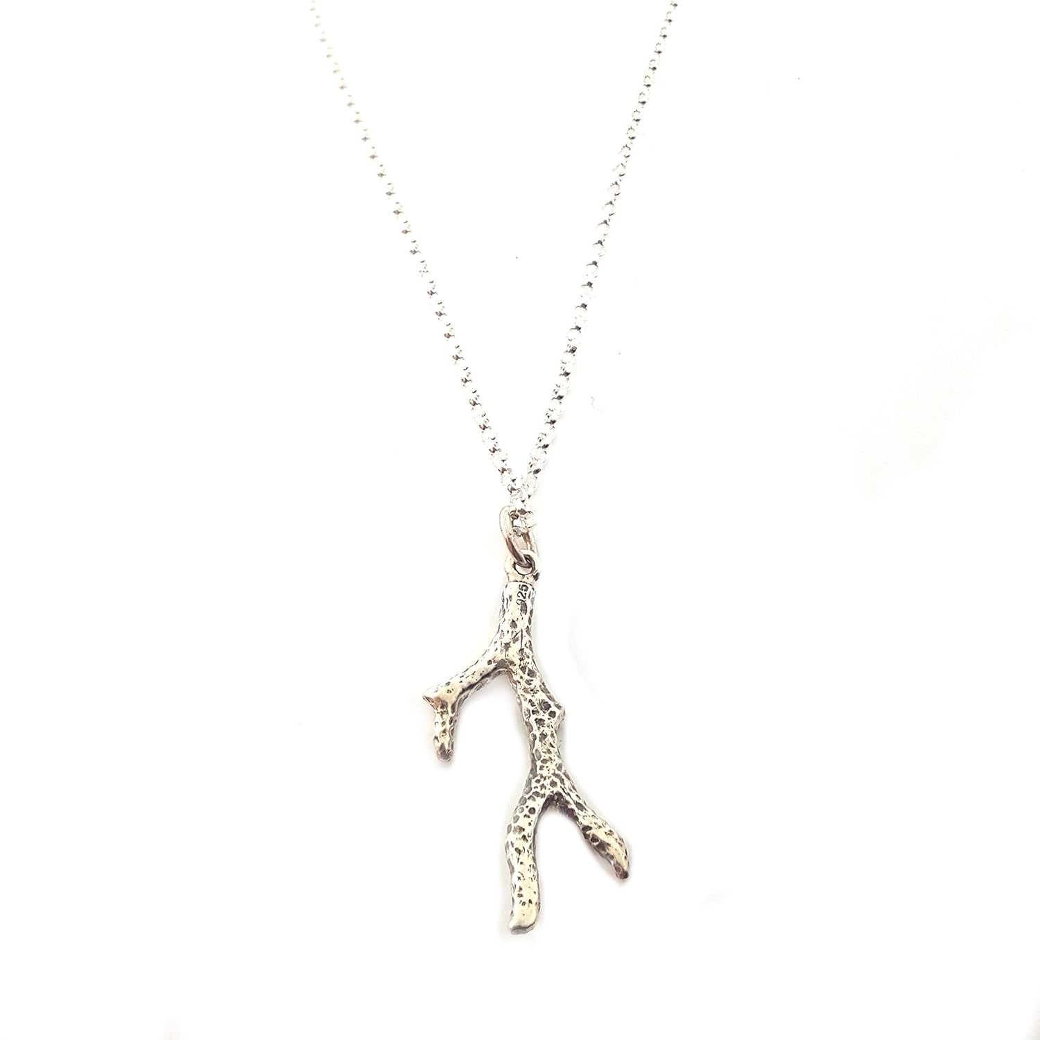 Collier branche de corail – Collier pendentif en argent sterling inspiré de l'océan