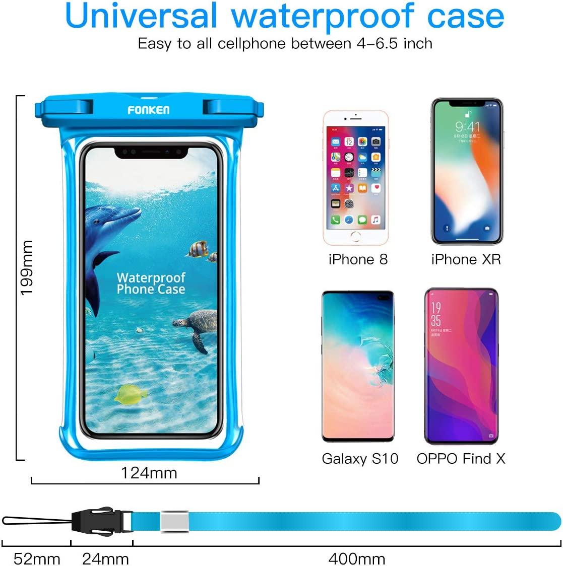 Coque étanche moderne pour téléphone, vue complète, housse de protection universelle souple pour téléphone iPhone, sac étanche, étui de téléphone étanche avec cordon pour iPhone, sac étanche.