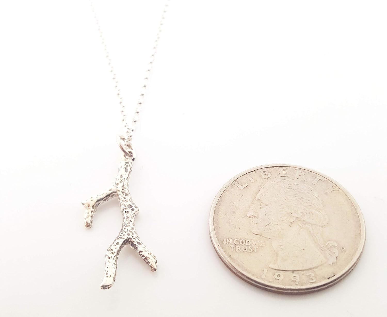 Collier branche de corail – Collier pendentif en argent sterling inspiré de l'océan