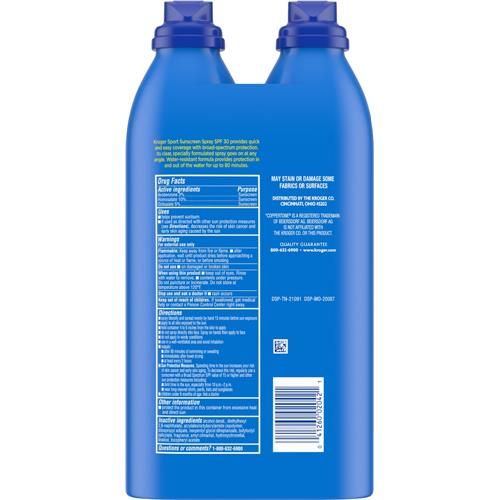 Kroger Sport Écran Solaire en Spray FPS 30 18,2 oz