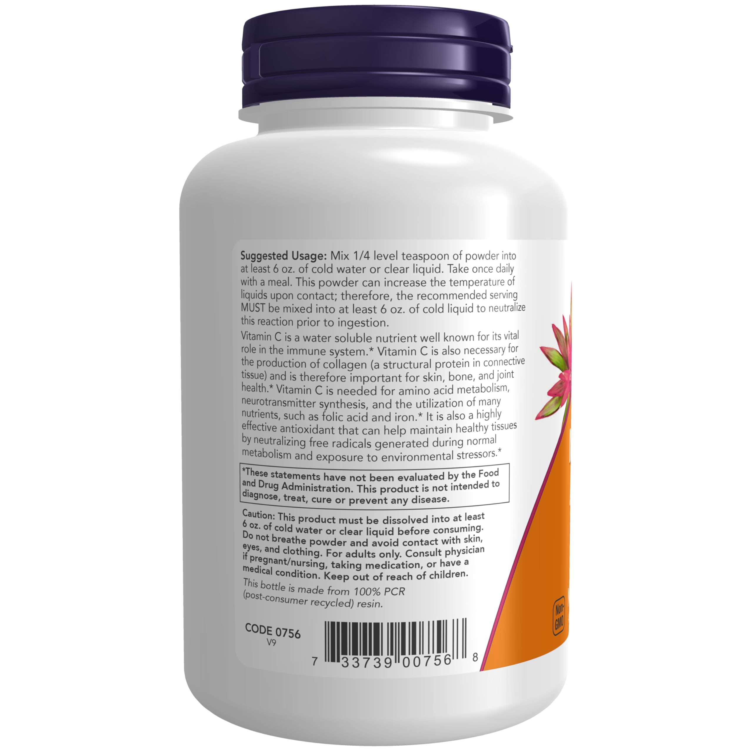 Now Foods Magnésium Ascorbate Poudre 227g - 0756 - Lot de 2