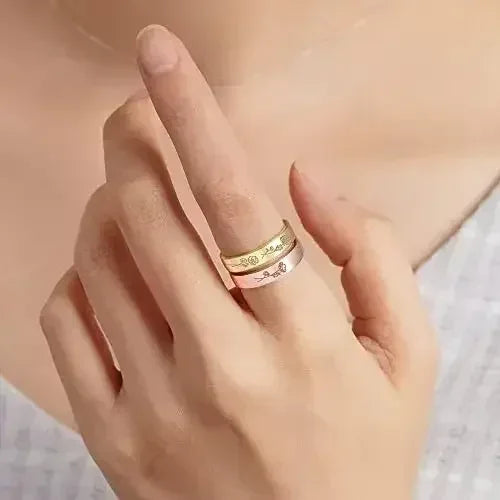 Bague Fleurs Mois de Naissance, Bague Florale Famille, Cadeau pour Maman, Bague Mère