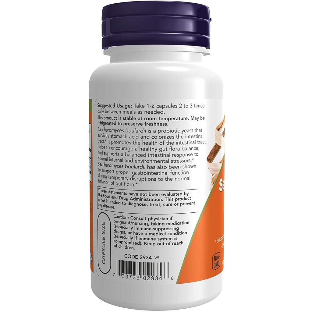 Now Foods Saccharomyces Boulardii 60 Veg Capsules - 2934 - Lot de 2