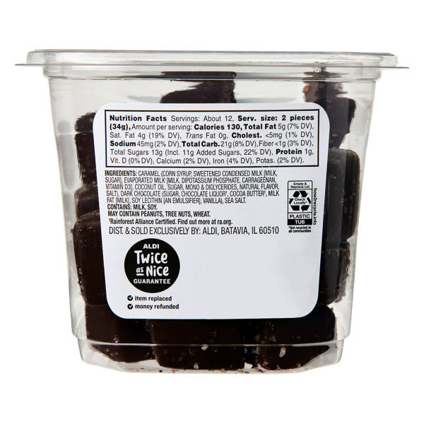 Caramels au chocolat noir et sel de mer Choceur, 391 g