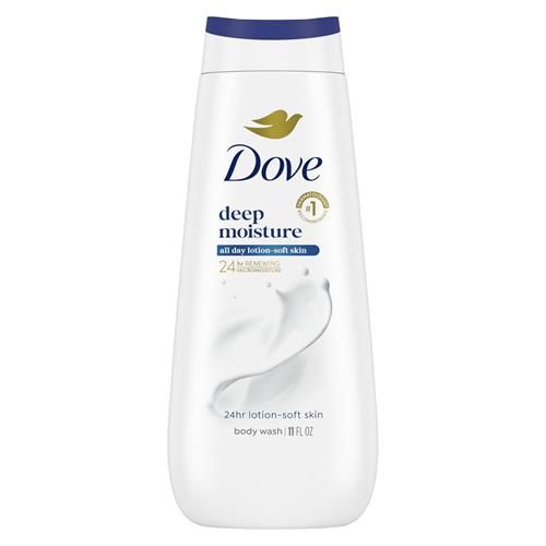 Nettoyant corporel hydratant Dove Deep Moisture pour une peau douce comme une lotion pendant 24 heures sans sulfates ni parabènes, 325 ml