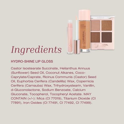 Mineral Fusion Brillant à lèvres Hydroshine S, Monaco, 4,25 g