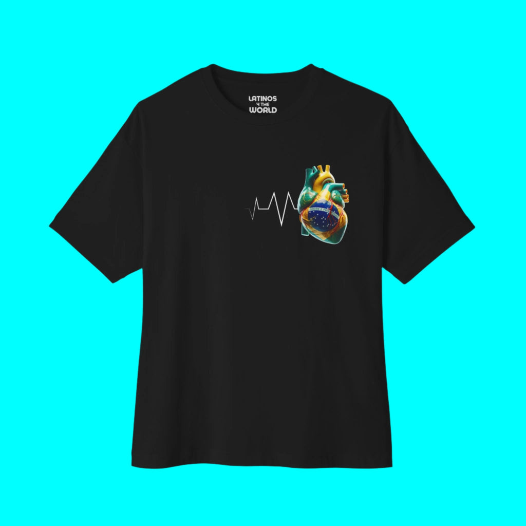 BRAZIL Always In My Heart T-shirt | Brazilian Heartbeat Corazon | Latino Pride Funny Viral Tees