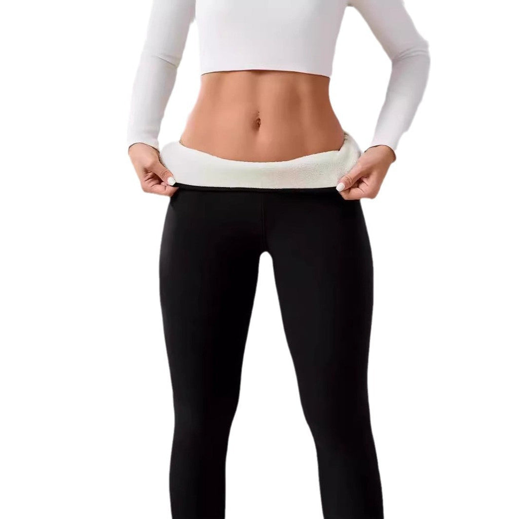 Legging d'hiver épais en cachemire doublé polaire