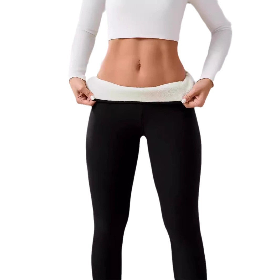 Legging d'hiver épais en cachemire doublé polaire