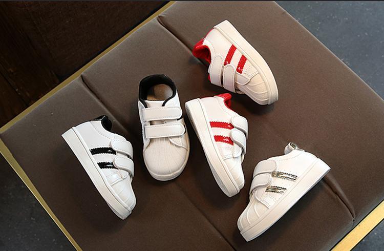 Chaussures de marche souples et décontractées pour bébés et tout-petits, semelle antidérapante, unisexe, noir, rouge, doré