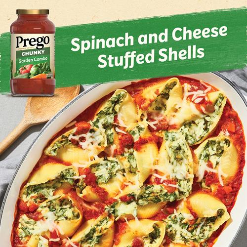 Sauce pour pâtes Prego Chunky Garden Combo, pot de 673 g