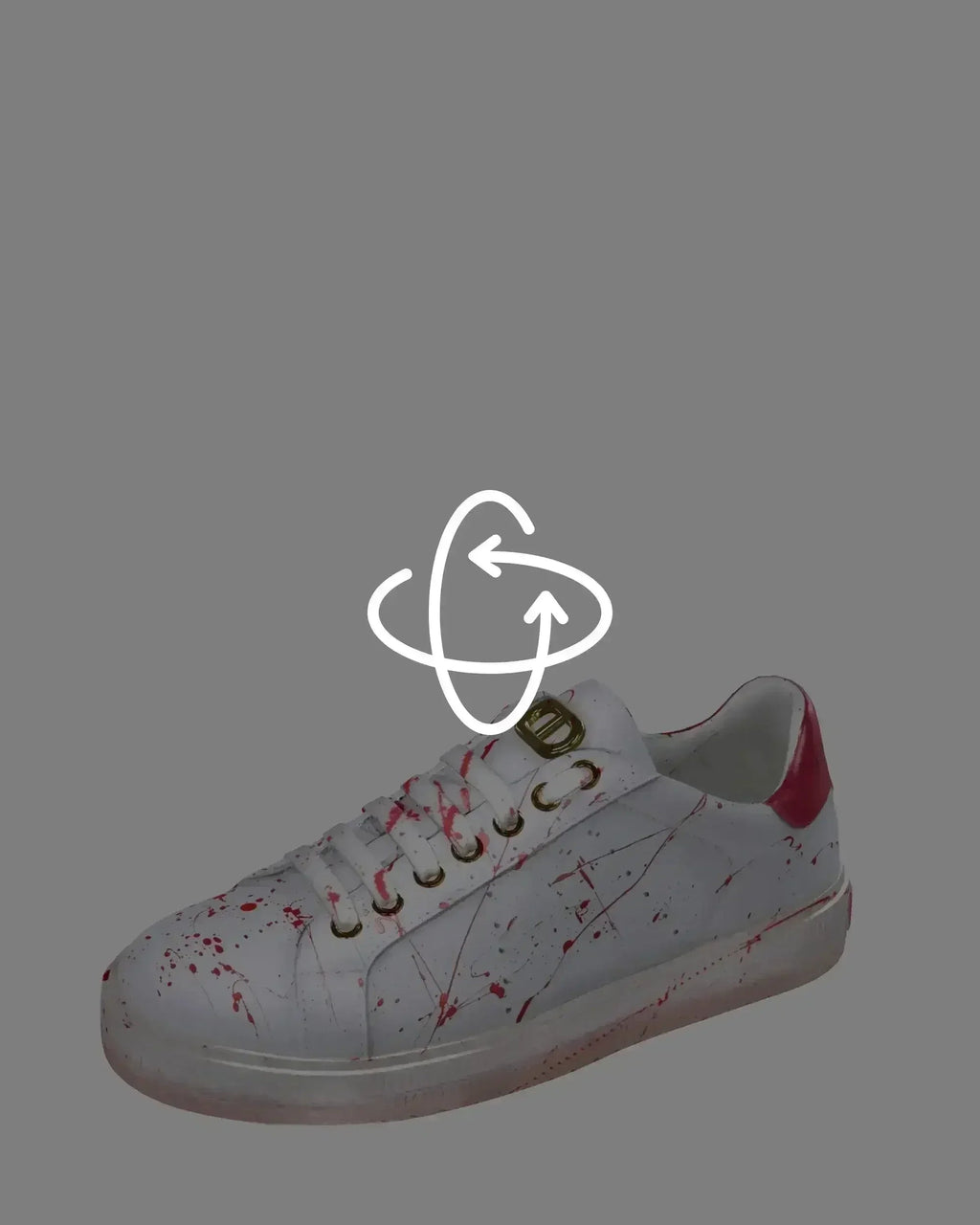 Baskets éclaboussures – Blanc Fuxia