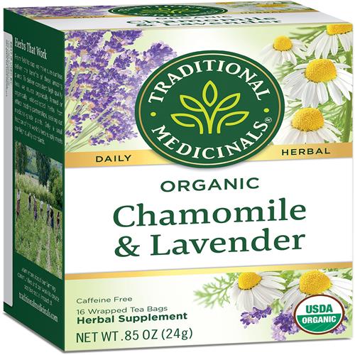 Tisanes Camomille et Lavande Bio Traditional Medicinals, 16 sachets (lot de 1)