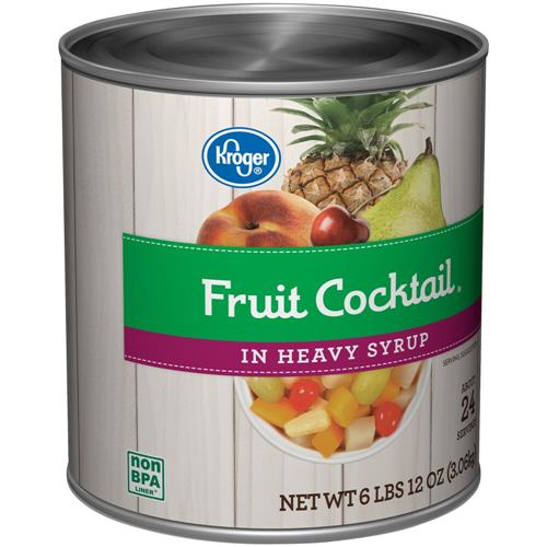 Kroger Cocktail de fruits en conserve dans du sirop épais 6 lb 12 oz