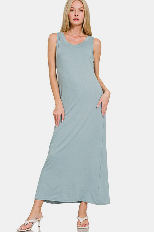 Robe débardeur pour femme, encolure dégagée et larges bretelles – Simple et classique, encolure dégagée flatteuse, design confortable à larges bretelles