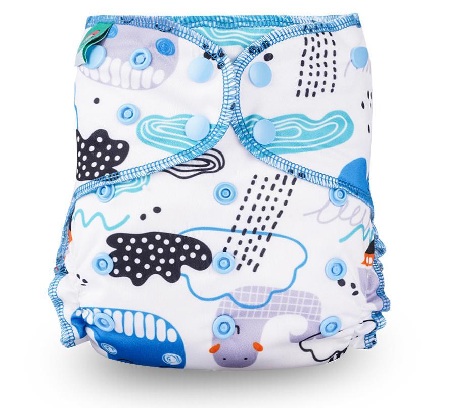 Couche lavable en tissu pour bébé, réutilisable, pour bébés mouilleurs, hybride, imperméable, en bambou, pour filles et garçons