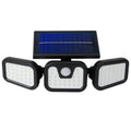 Projecteur solaire à capteur de mouvement, 74 LED, 3 têtes réglables