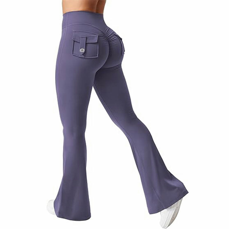 🖤 Legging d'entraînement taille haute avec poches cargo pour femme