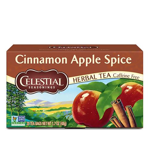 Tisane Celestial Seasonings, pomme et cannelle, 20 sachets