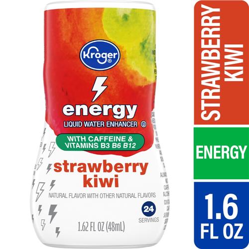 Kroger Energy Rehausseur d'eau Fraise Kiwi Bouteille 1,62 fl oz