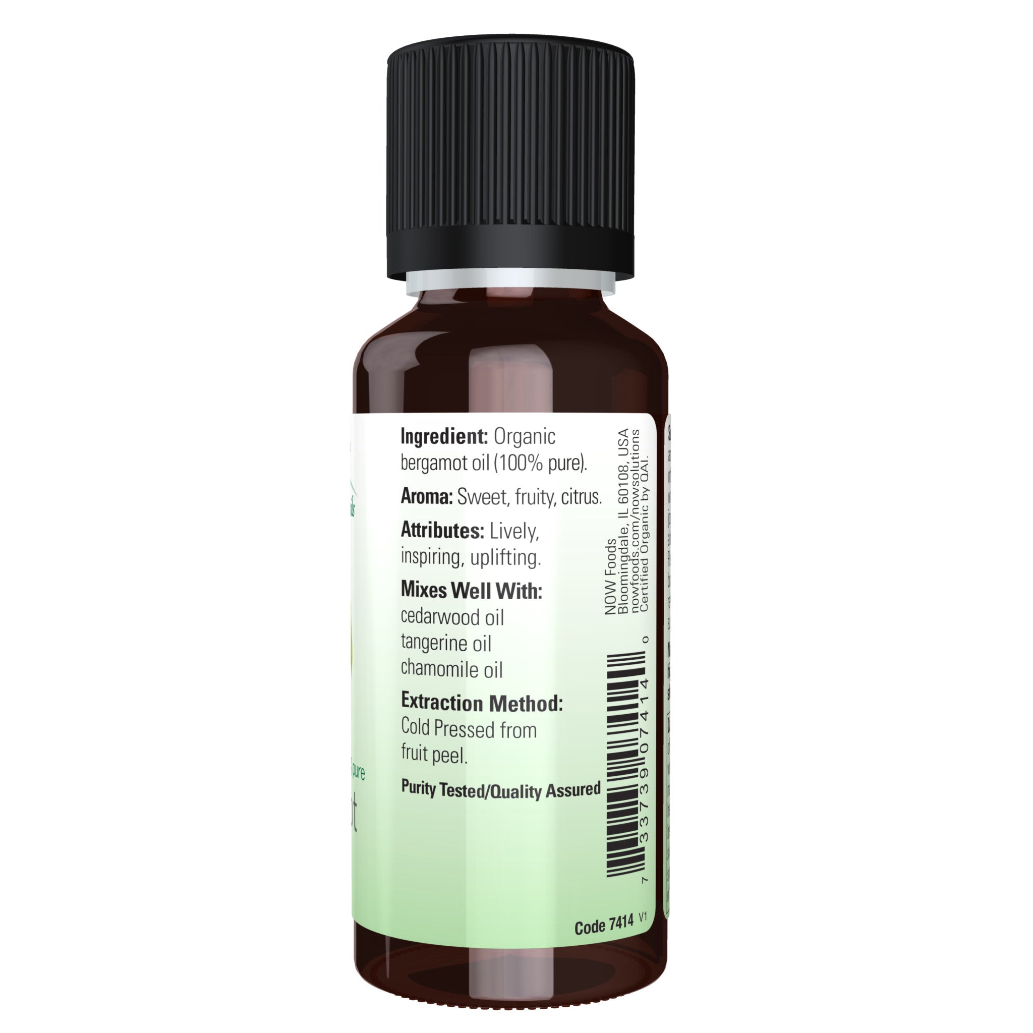 Now Essentiel Oils Huile de Bergamote Bio 30 ml - 7414