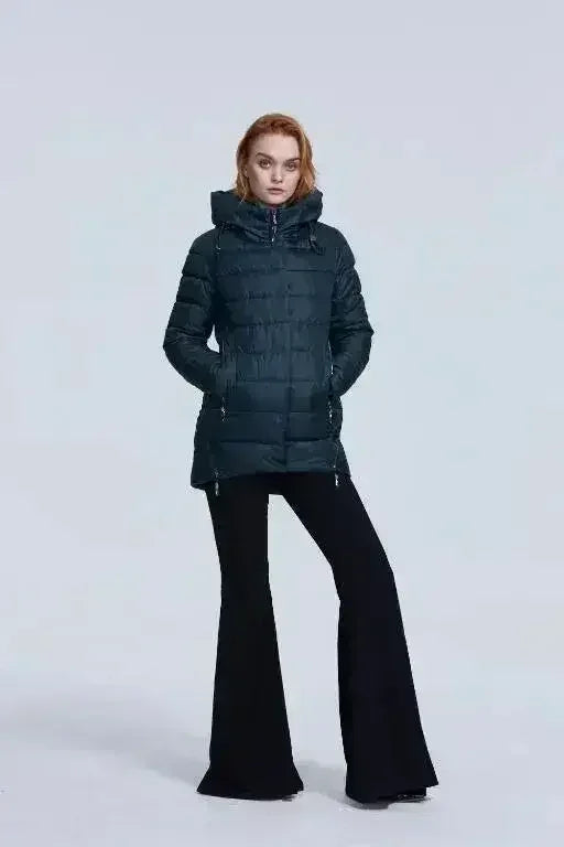 Manteau d'hiver chaud à capuche pour femme, veste parka décontractée