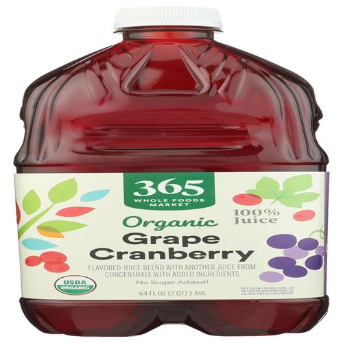 Mélange de jus de raisin et de canneberge biologiques Whole Foods Market, 64 fl oz