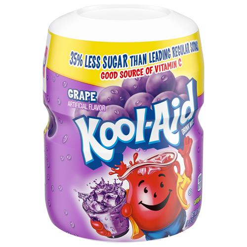 Mélange pour boisson rafraîchissante en poudre Kool-Aid au sucre, saveur raisin, en boîte de 538 g