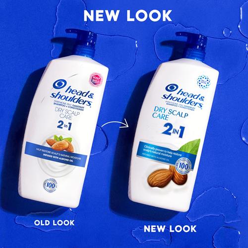 Head And Shoulders 2 In 1 Dandruff Shampoo And Conditioner, Anti-Dandruff Treatment, Dry Scalp Care For Daily Use, Paraben Free, 28.2 Oz