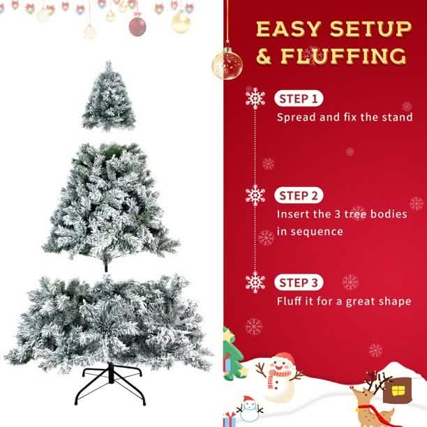 Sapin de Noël artificiel articulé de 2,3 m